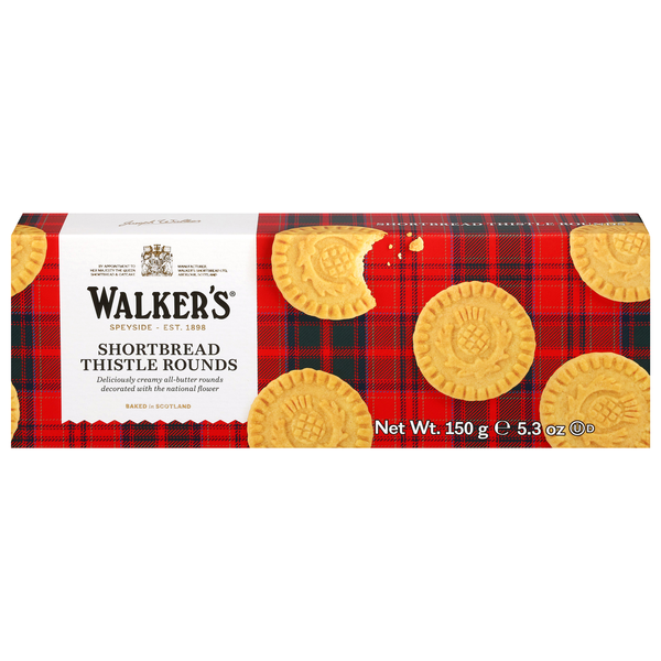 Walkers Pure Butter Shortbread Rounds Cookies