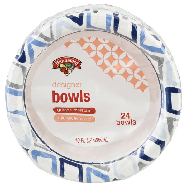 Hannaford Designer Paper Bowls 10 oz