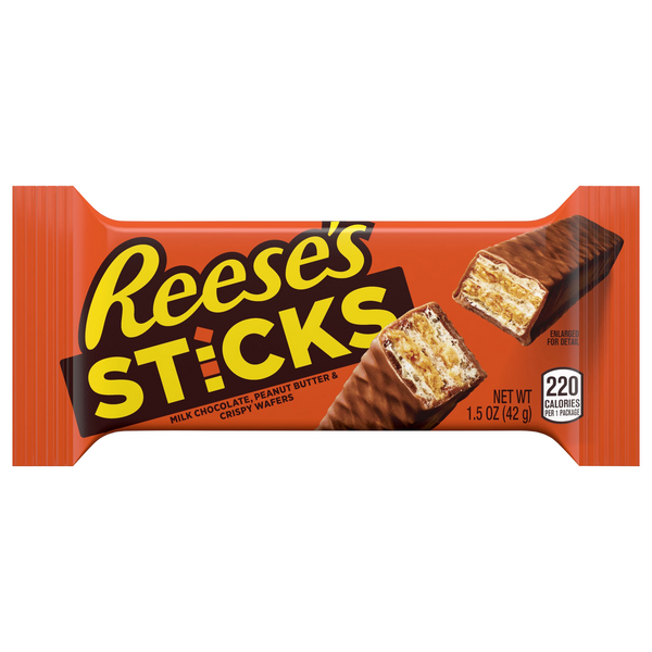 Save on Reese's Sticks Milk Chocolate Peanut Butter & Wafers Candy Bar