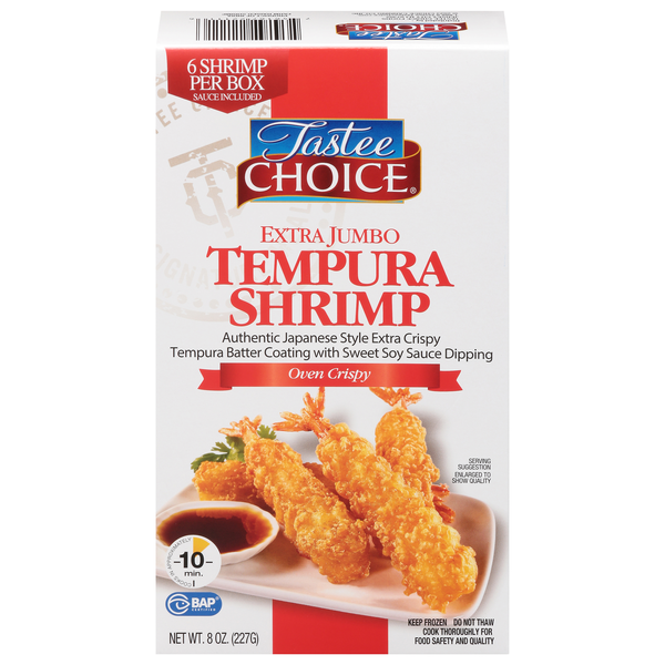 Save on Tastee Choice Extra Jumbo Tempura Shrimp Frozen Order Online
