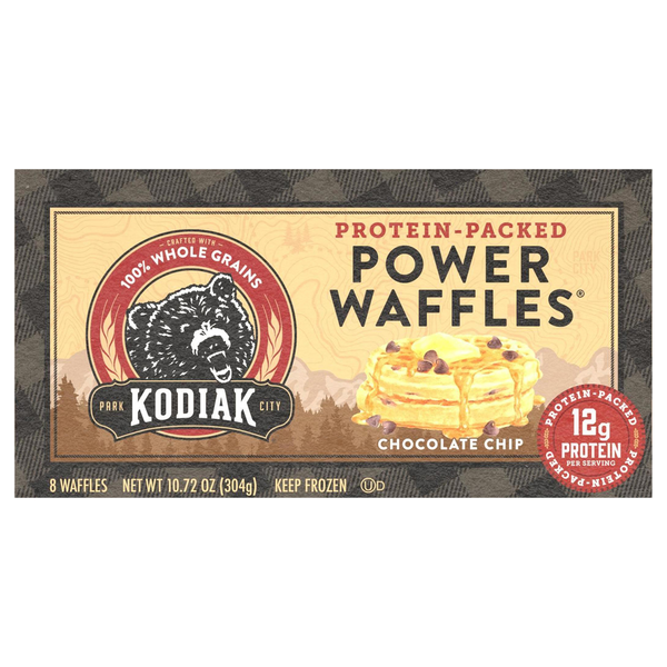 Kodiak Protein-Packed Chocolate Chip Power Waffles - 8 ct
