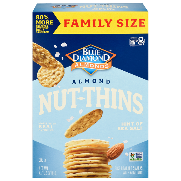 Save on Blue Diamond Almond NutThins Rice Cracker Snacks Hint of Sea