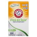 Arm & Hammer Free & Clear Fabric Softener Dryer Sheets