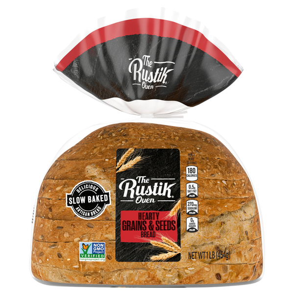 The Rustik Oven Hearty Grains & Seeds Sliced Artisan Bread Loaf