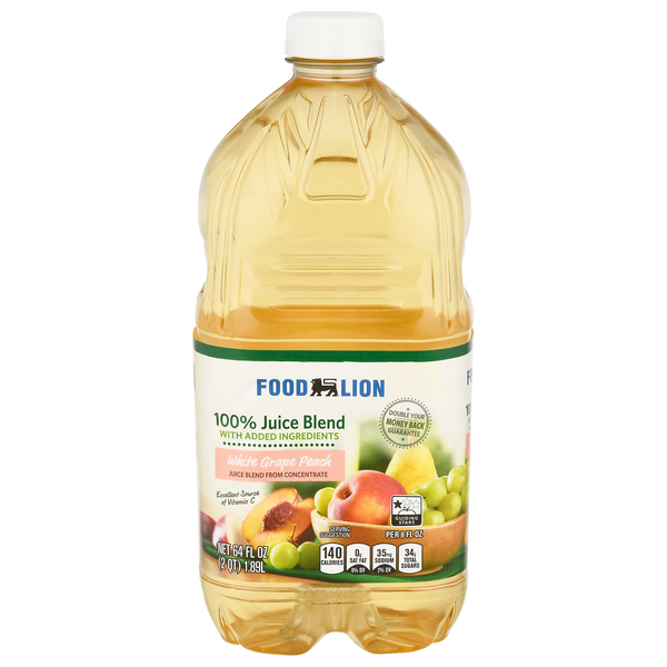 Save on Food Lion 100 Juice Blend White Grape Peach Order Online Delivery Food Lion