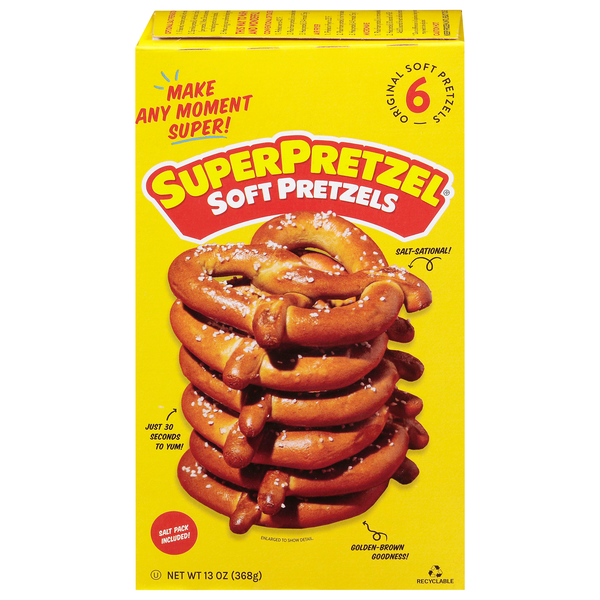 SuperPretzel Original Soft Pretzels - 6 ct Frozen