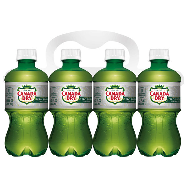 Canada Dry Zero Sugar Ginger Ale Soda Caffeine Free - 8 pk