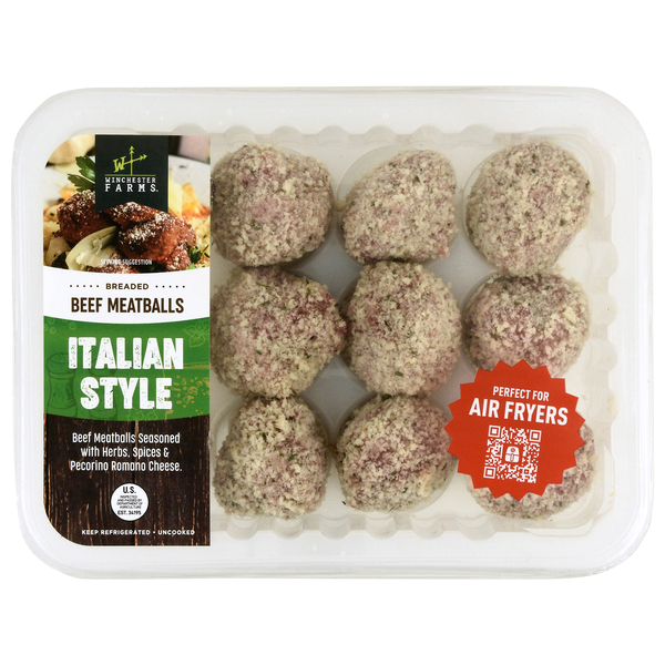 Winchester Farms Breaded Italian Style Beef Meatballs Fresh