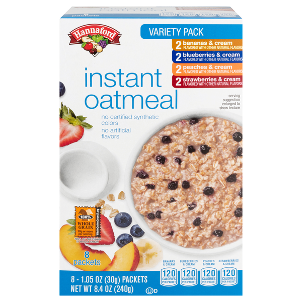 Hannaford Variety Pack Instant Oatmeal - 8 ct