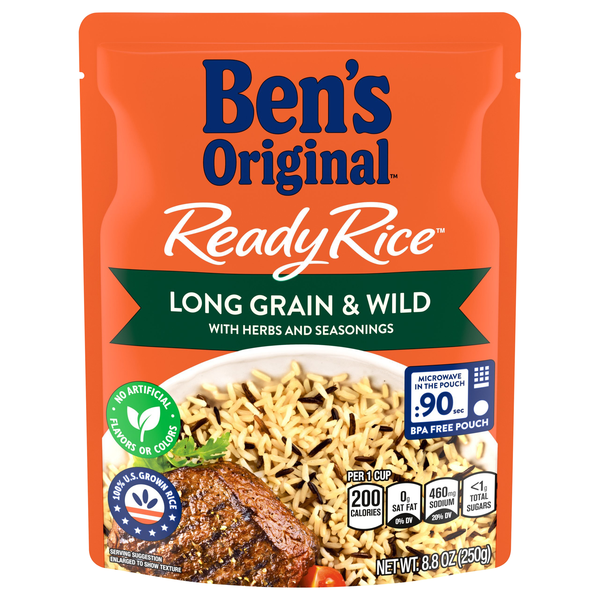 Ben's Original 90 Second Microwave Ready Rice Long Grain & Wild