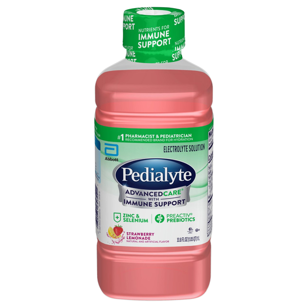 Pedialyte Strawberry Lemonade Electrolyte Solution with Immune Support