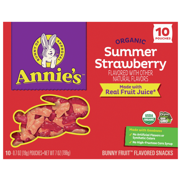 Save on Annie's Bunny Fruit Snacks Summer Strawberry 10 ct Order