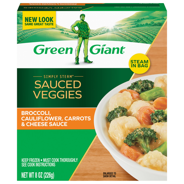 Green Giant Simply Steam Broccoli Cauliflower Carrots & Cheese Frozen