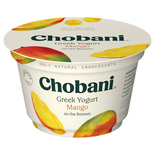 Chobani Reduced Fat Mango on the Bottom Greek Yogurt Cup