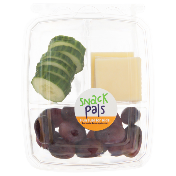 Hannaford Snack Pals Red Grapes Cucumber & Cheese
