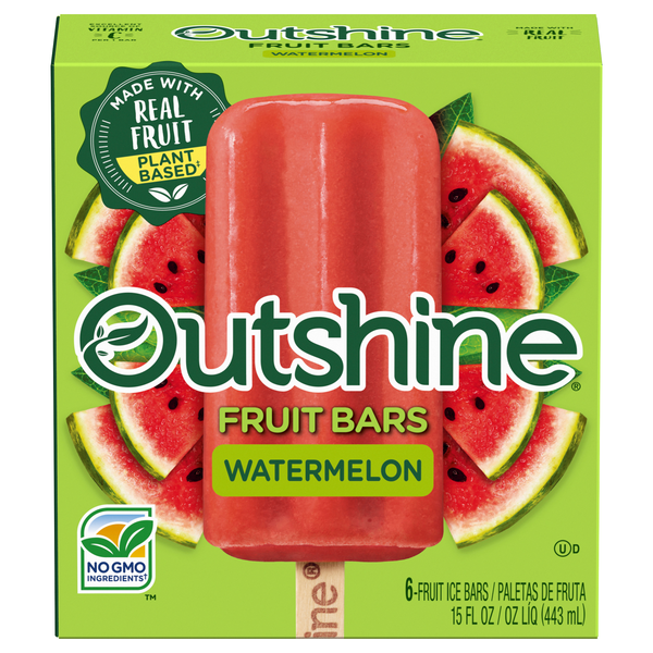 Outshine Watermelon Fruit Ice Bars - 6 ct