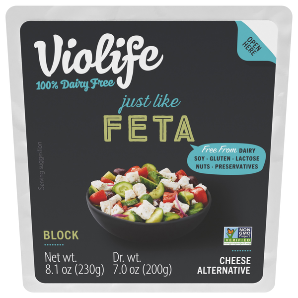 Violife Dairy Free Vegan Just Like Feta Cheese Alternative Block