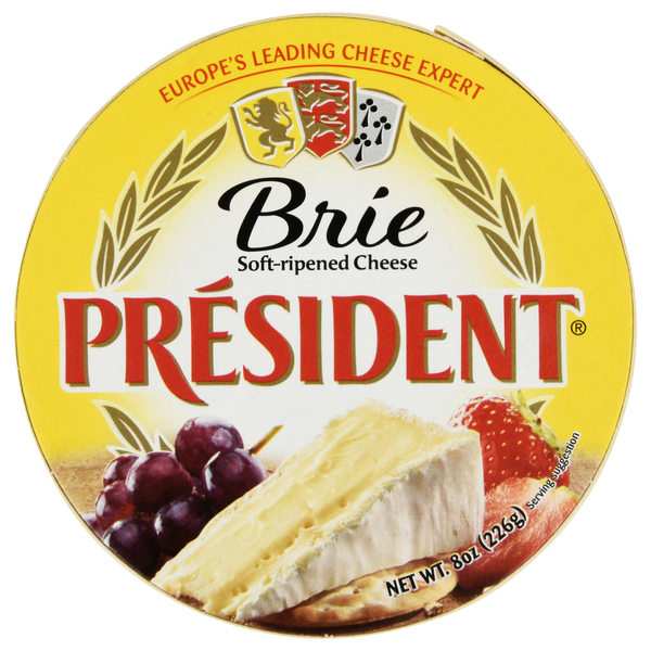 President Soft Ripened Brie Cheese Wheel