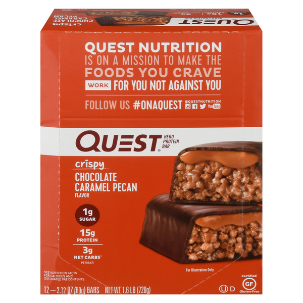 Save on Quest Crispy Protein Bars Chocolate Caramel Pecan Flavor - 12