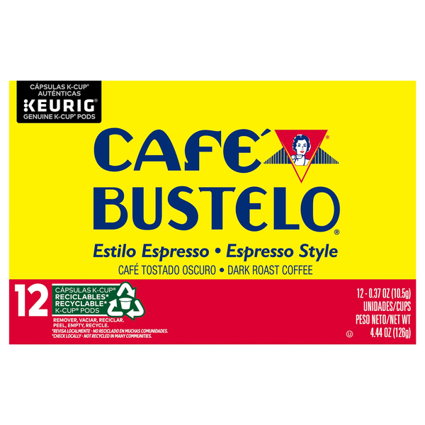 Save on Cafe Bustelo Espresso Style Dark Roast Coffee KCup Pods Order