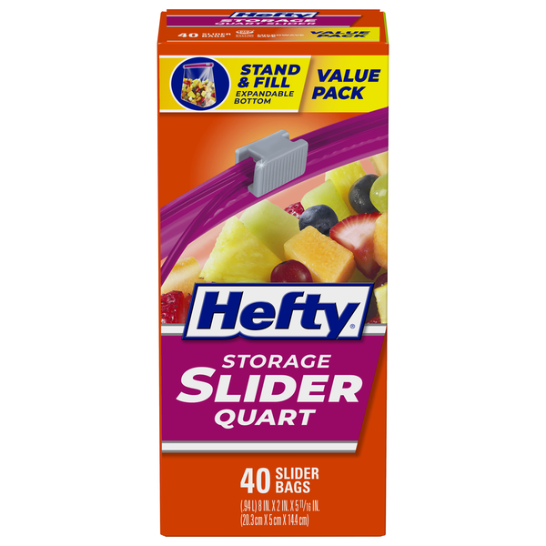 Hefty Slider Quart Storage Bags