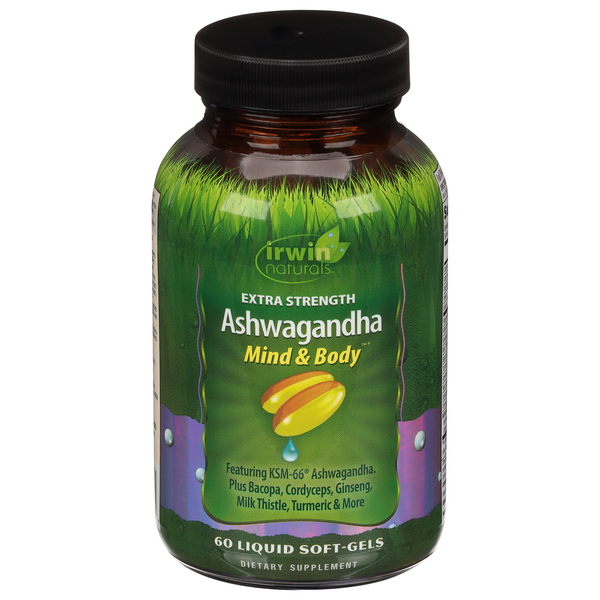 Irwin Naturals Ashwagandha Extra Strength Dietary Supplement Softgels