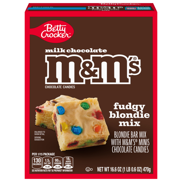 Betty Crocker Milk Chocolate M&M's Fudgy Blondie Mix