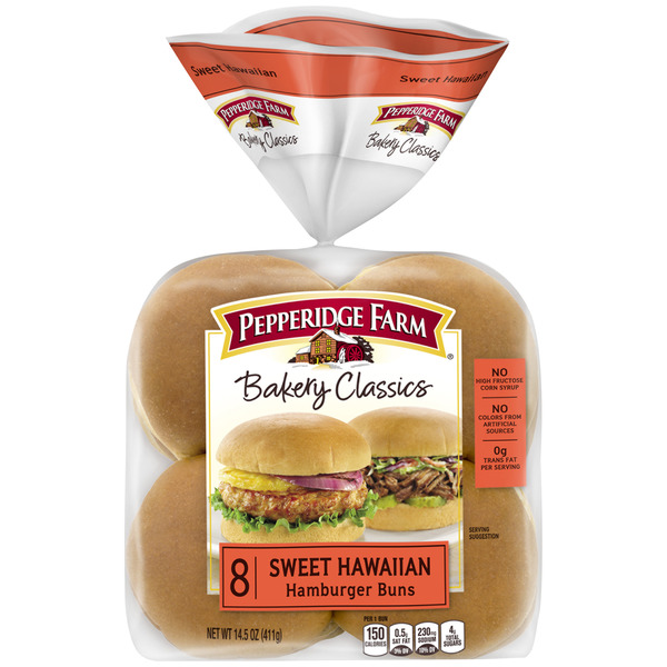 Save on Pepperidge Farm Bakery Classics Sweet Hawaiian Hamburger Buns