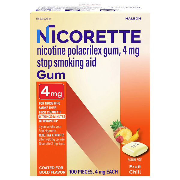 Nicorette 4 mg Fruit Chill Nicotine Gum