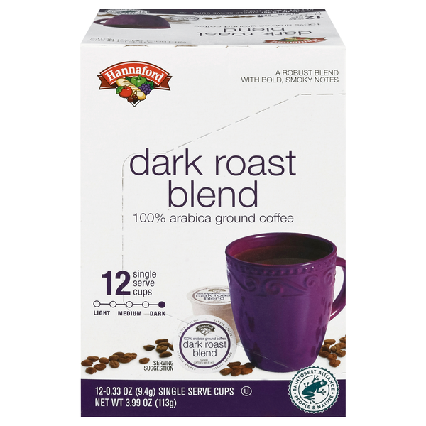 Hannaford Dark Roast Blend Single Serve Coffee Cups