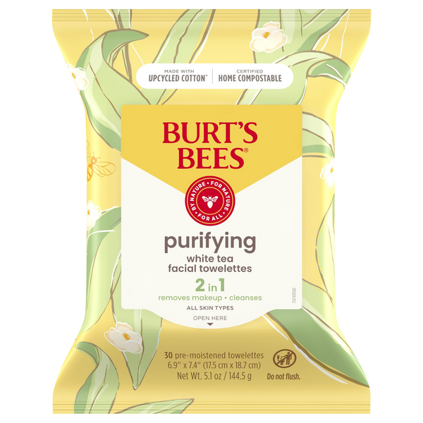 Burt's Bees Purifying Facial Cleansing Towelettes with White Tea Extract