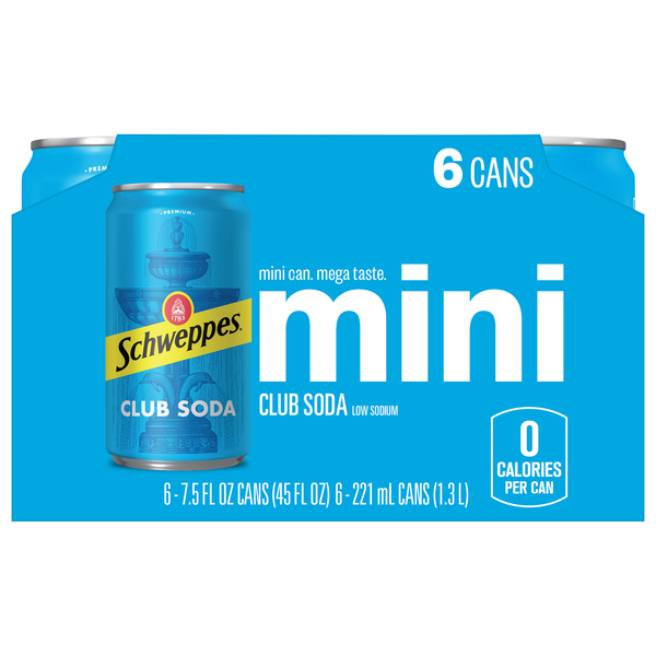 Schweppes Club Soda - 6 pk