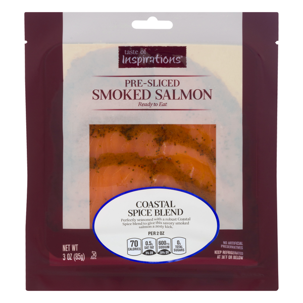 Taste of Inspirations Coastal Spice Blend Smoked Salmon Pre-Sliced