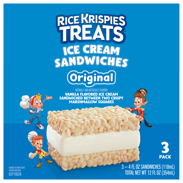 Kellogg's Rice Krispies Treats Original Ice Cream Sandwiches - 3 ct