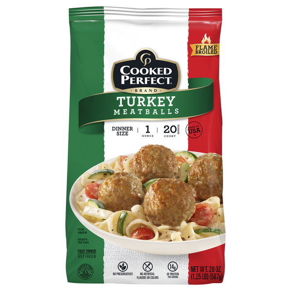Save on Cooked Perfect Meatballs Turkey apx 20 ct Order Online