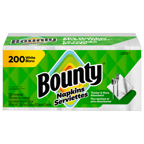 Bounty Napkins 1-Ply White