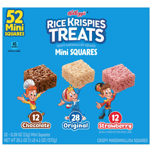 Kellogg's Rice Krispies Treats Mini Squares Variety Pack - 52 ct
