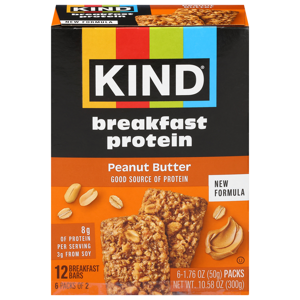 KIND Gluten Free Peanut Butter Protein Breakfast Bars - 6 ct