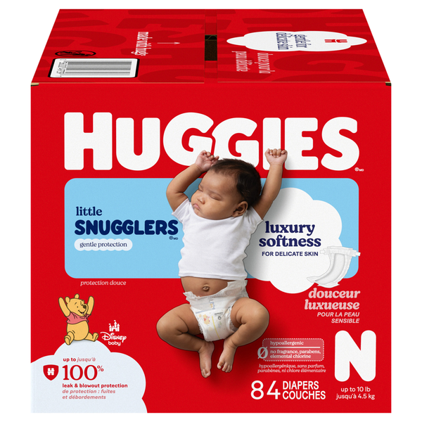 Huggies Little Snugglers Newborn Baby Diapers Up to 10 lb