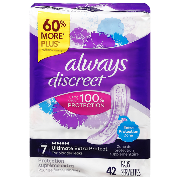 Save on Always Discreet Incontinence Pads 7 Ultimate Extra Protect Order Online Delivery MARTIN'S
