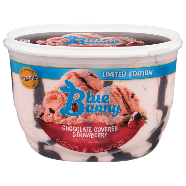 Blue Bunny Chocolate Covered Strawberry Frozen Dairy Dessert
