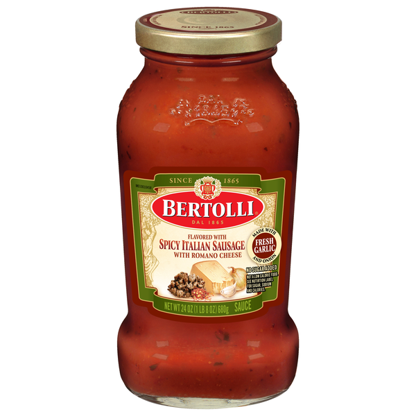 Bertolli Spicy Italian Sausage Pasta Sauce with Romano Cheese