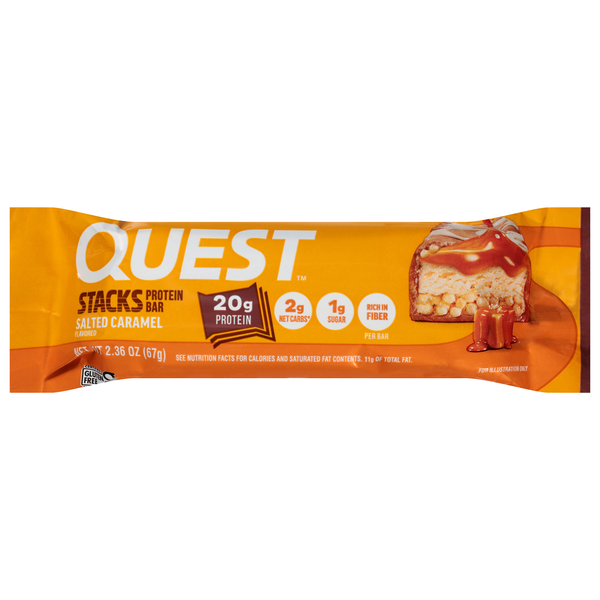 Quest Stacks Salted Caramel Flavored Protein Bar