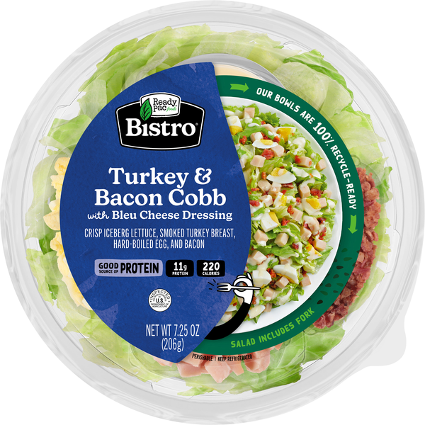 Ready Pac Bistro Turkey & Bacon Cobb Salad Bowl with Blue Cheese Dressing