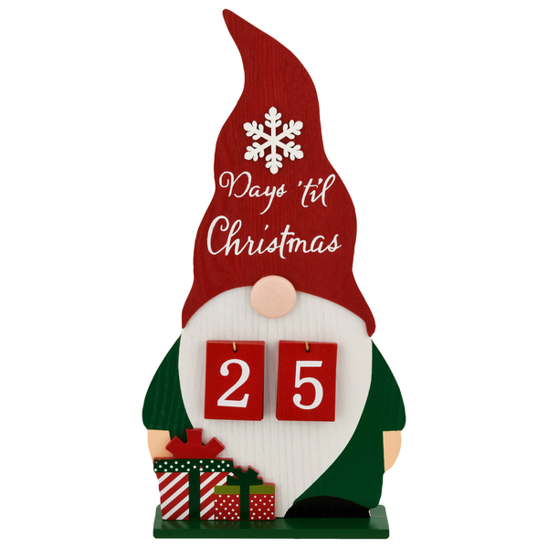 Smart Living Holiday Gnome Countdown Decor 25 Days 'Til Christmas