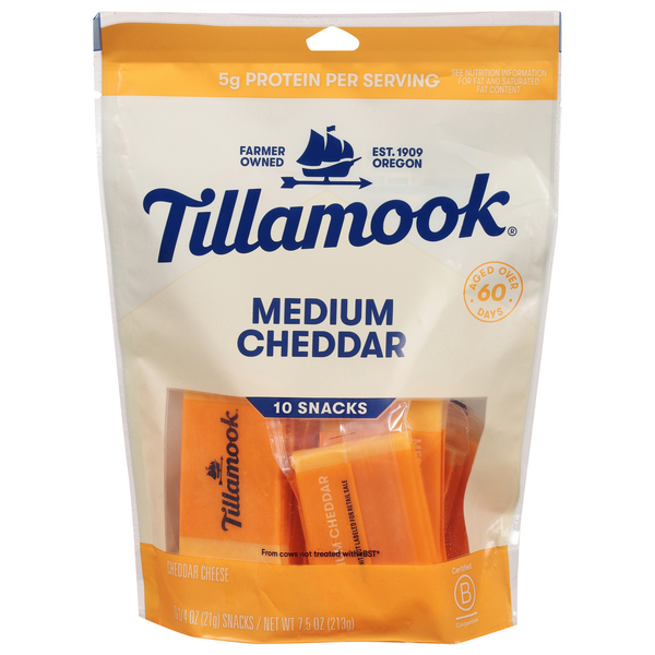 Tillamook Cheddar Cheese Nutrition Label