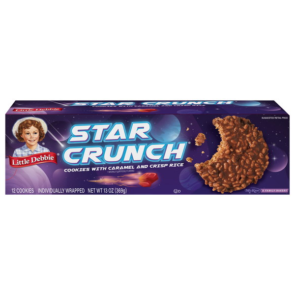 Little Debbie Star Crunch Cookies with Caramel & Crisp Rice - 12 ct
