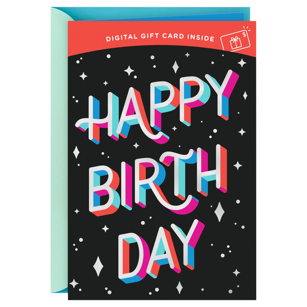 Hallmark Happy Birthday Card with Digital Gift Card