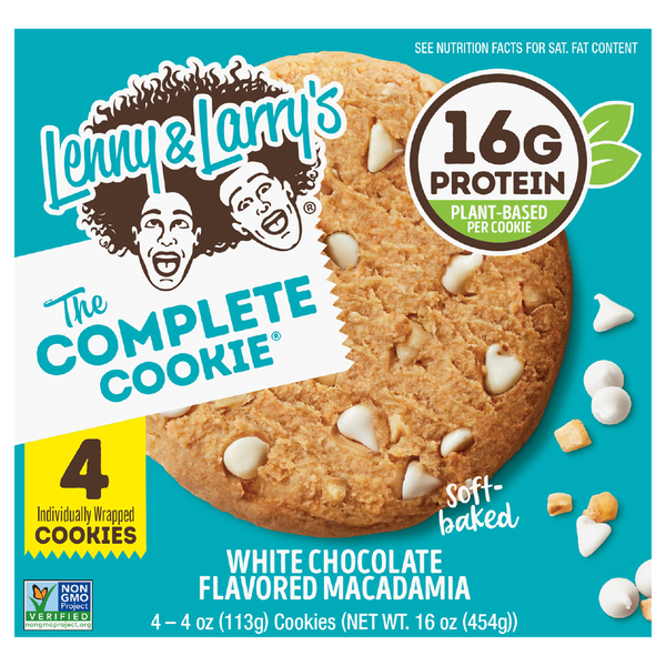 Lenny & Larry's White Choc Macadamia 16g Plant-Based Protein Cookie - 4 ct