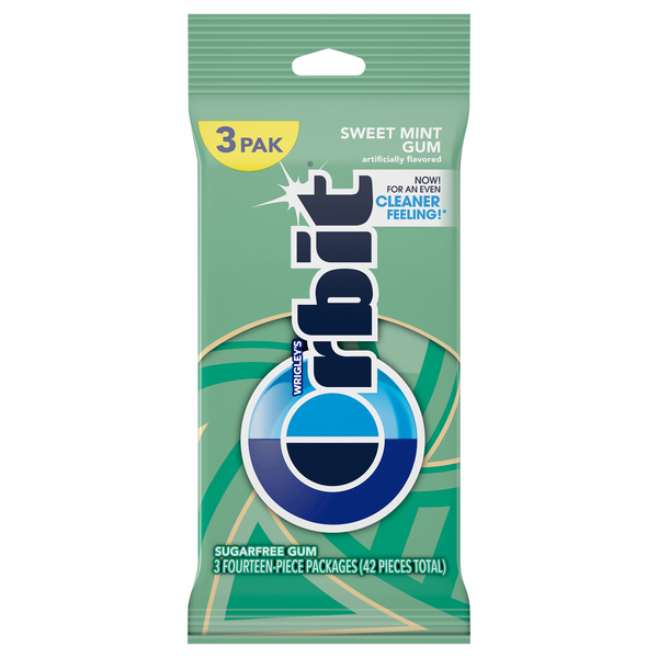 Orbit Sugar Free Gum Sweet Mint - 3 pk